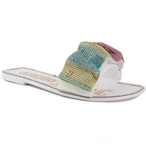 Juicy Couture Rainbow Jelly Hollyn Embellished Slip On Sandals 7